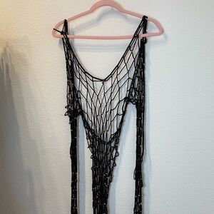 Elegant Black Beaded Overlay